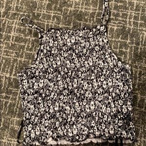 Flower printed halter top